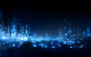 Generative AI transforming SEO into GEO in 2025–2026 with futuristic digital interface background